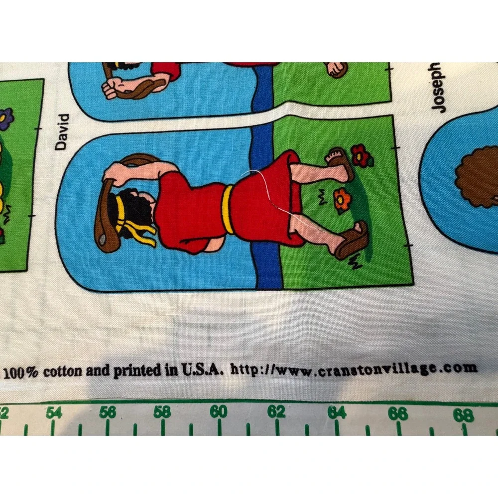 Vintage The Beginners Bible Play Mat Fabric Panel VIP Fabrics Cotton DIY Sewing